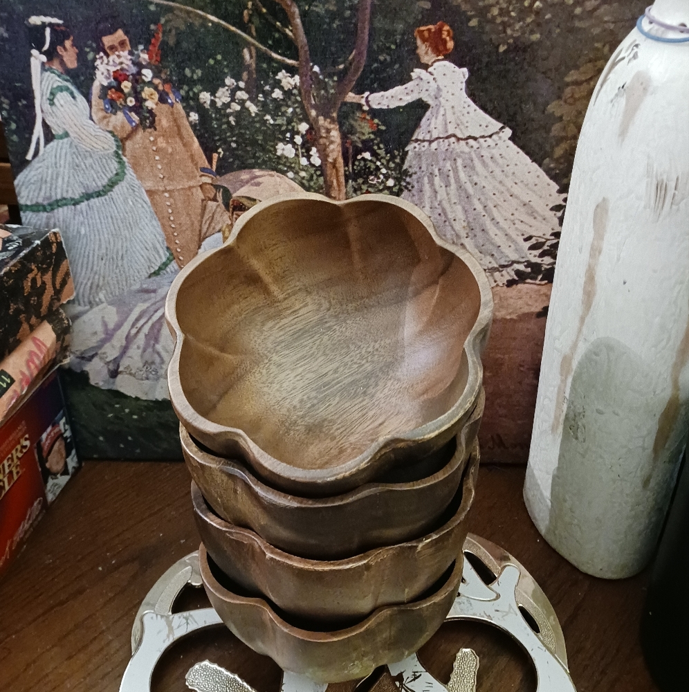๐ฅฃPacific Merchants Acacia Ware 6โร3" New! Vintage ๐ชต๐ฅฃ๐ฅ Snacks. - Picture 2 of 10